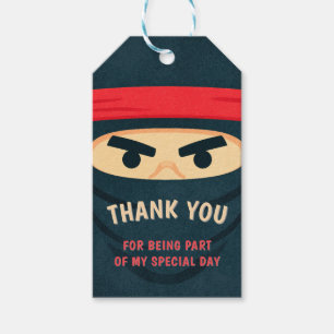 Etiqueta Para Presente Etiqueta de Presente de Aniversário Ninja Warrior