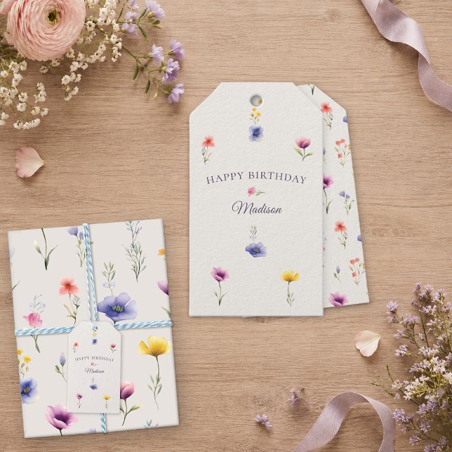 Etiqueta Para Presente Etiqueta de Presente de Aniversário Personalizada  (Criador carregado)