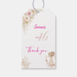 Etiqueta Para Presente Etiqueta de Presente de Aniversário Sweet 16 Sonha