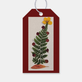 Etiqueta Para Presente Etiqueta de presente de árvore de Natal de Flor Se