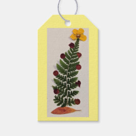 Etiqueta Para Presente Etiqueta de presente de árvore de Natal de Flor Se