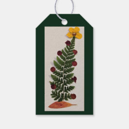 Etiqueta Para Presente Etiqueta de presente de árvore de Natal de Flor Se
