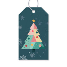 Etiqueta de Presente de Árvore de Natal Pontos Mod