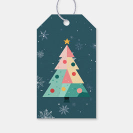 Etiqueta Para Presente Etiqueta de Presente de Árvore de Natal Pontos Mod