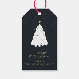 Etiqueta Para Presente Etiqueta de presente de árvore de Natal simples ma