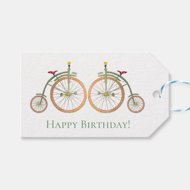 Etiqueta Para Presente Etiqueta de Presente de Bike Circo (Frente (horizontal))