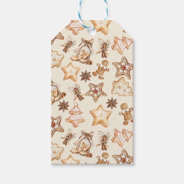 Etiqueta Para Presente Etiqueta de Presente de Biscoito de Natal (Frente)