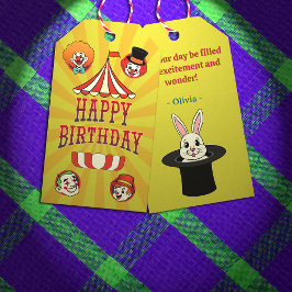 Etiqueta Para Presente Etiqueta de Presente de Cartonagem de Circo Superi