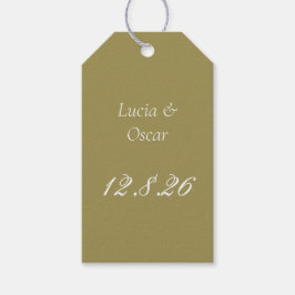 Etiqueta Para Presente Etiqueta de presente de casamento Chartreuse com d