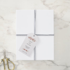 Etiqueta Para Presente Etiqueta de Presente de Casamento com Flores Silve