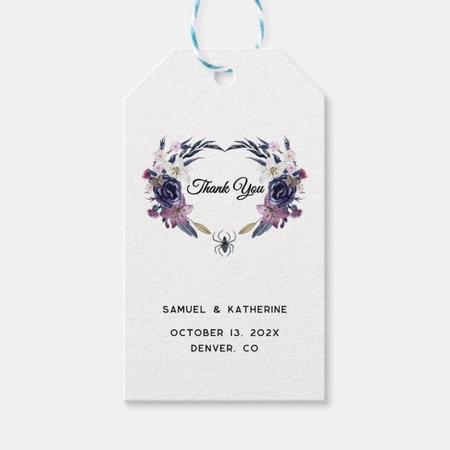 Etiqueta Para Presente Etiqueta de Presente de Casamento de Halloween (Frente)