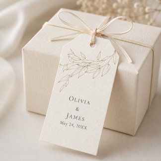 Etiqueta Para Presente Etiqueta de Presente de Casamento em Marfim e Dour