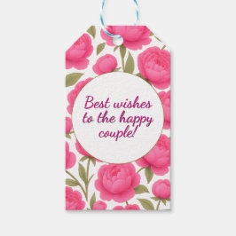 Etiqueta Para Presente Etiqueta de presente de casamento floral