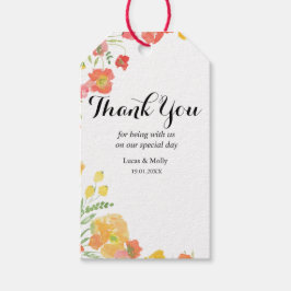 Etiqueta Para Presente Etiqueta de presente de casamento floral de verão