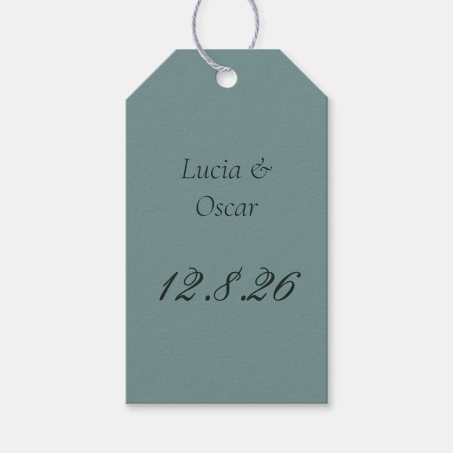 Etiqueta Para Presente Etiqueta de Presente de Casamento Juniper Rococo | (Frente)