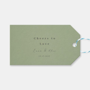 Etiqueta Para Presente Etiqueta de Presente de Casamento Minimalista Verd
