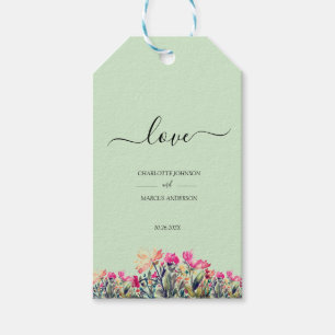 Etiqueta Para Presente Etiqueta de Presente de Casamento Verde com Casa F