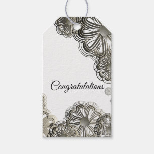 Etiqueta Para Presente Etiqueta de presente de congratulações floral prat