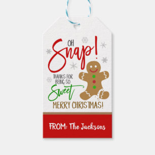 Etiqueta Para Presente Etiqueta de Presente de Cookie de Natal
