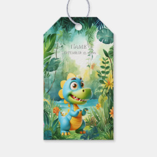 Etiqueta Para Presente Etiqueta de presente de dinossauro bonito