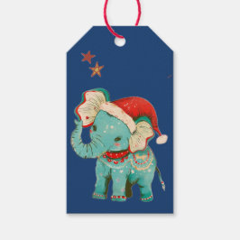 ETIQUETA PARA PRESENTE ETIQUETA DE PRESENTE DE ELEFANTE BEBÊ RETRÔ COM CH