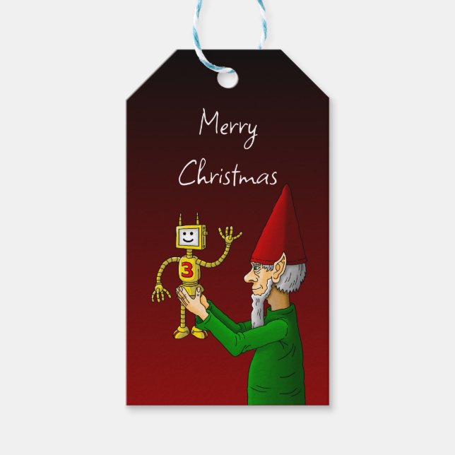 Etiqueta Para Presente Etiqueta de Presente de Elfe de Natal (Frente)