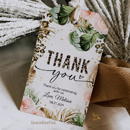 Etiqueta Para Presente Etiqueta de presente de estampa de leopardo Safari