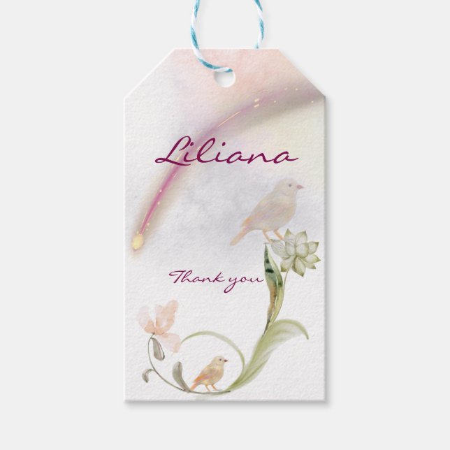 Etiqueta Para Presente Etiqueta de presente de estrela cadente celestial (Frente)