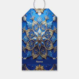 Etiqueta Para Presente Etiqueta de Presente de Feriado Decorativa Azul