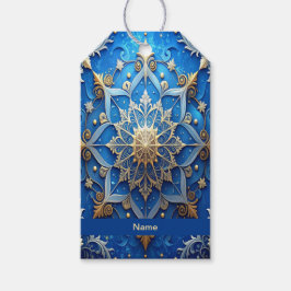 Etiqueta Para Presente Etiqueta de Presente de Feriado Decorativa Azul