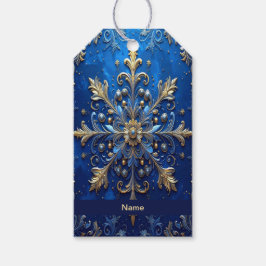 Etiqueta Para Presente Etiqueta de Presente de Feriado Decorativa Azul