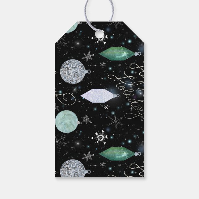 Etiqueta Para Presente Etiqueta de presente de Feriado Elegante Simples P (Verso)