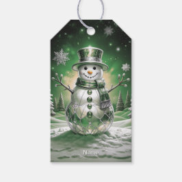 Etiqueta Para Presente Etiqueta de Presente de Férias Flocos de Neve Home