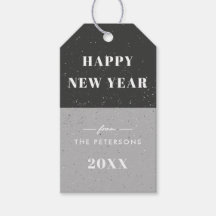 Etiqueta de Presente de Férias Geométrica de Ano N