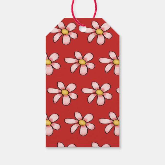 Etiqueta Para Presente etiqueta de presente de flores (Frente)