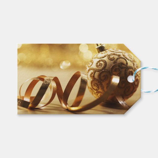 Etiqueta Para Presente Etiqueta de Presente de Fotografia de Natal (Frente (horizontal))