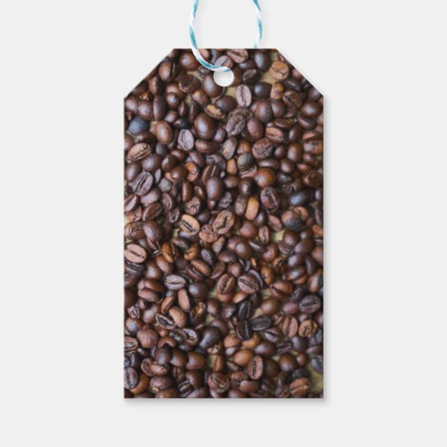 Etiqueta Para Presente Etiqueta de Presente de Grão de Café (Frente)