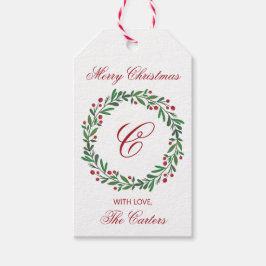Etiqueta Para Presente Etiqueta de Presente de Grinalda de Natal
