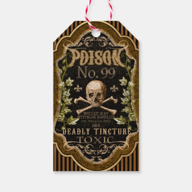 Etiqueta Para Presente Etiqueta de Presente de Halloween de Apothecary Sk (Frente)