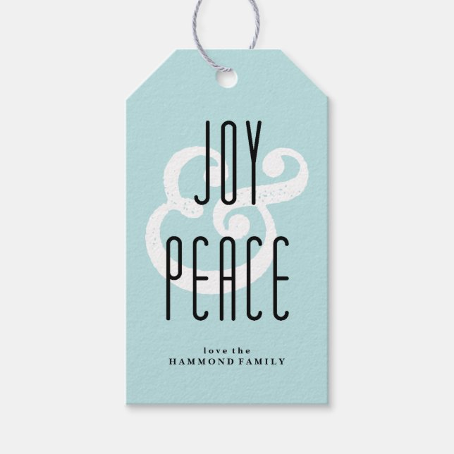Etiqueta Para Presente Etiqueta de Presente de Joy & Peace (Frente)