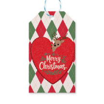 Etiqueta de Presente de Natal Alegre