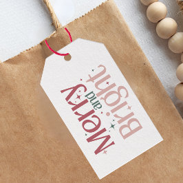 Etiqueta Para Presente Etiqueta de Presente de Natal Alegre e Brilhante