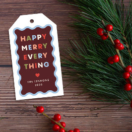 Etiqueta Para Presente Etiqueta de Presente de Natal Alegre Feliz Ondulan