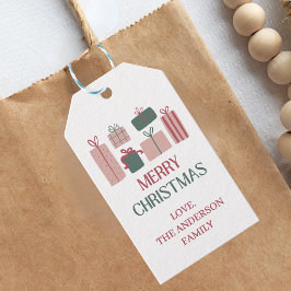 Etiqueta Para Presente Etiqueta de Presente de Natal Alegre Festivo
