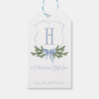 Etiqueta Para Presente Etiqueta de presente de Natal Arco azul - H
