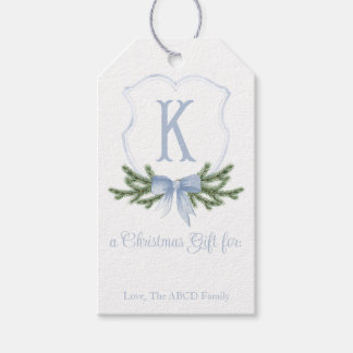 Etiqueta Para Presente Etiqueta de presente de Natal Arco azul - K
