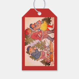 ETIQUETA PARA PRESENTE ETIQUETA DE PRESENTE DE NATAL ARTE FOLCLÓRICA