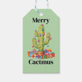 Etiqueta Para Presente Etiqueta de presente de Natal - Cactmus Feliz