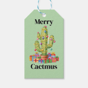 Etiqueta Para Presente Etiqueta de presente de Natal - Cactmus Feliz