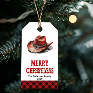Etiqueta Para Presente Etiqueta de presente de Natal clássico ocidental c